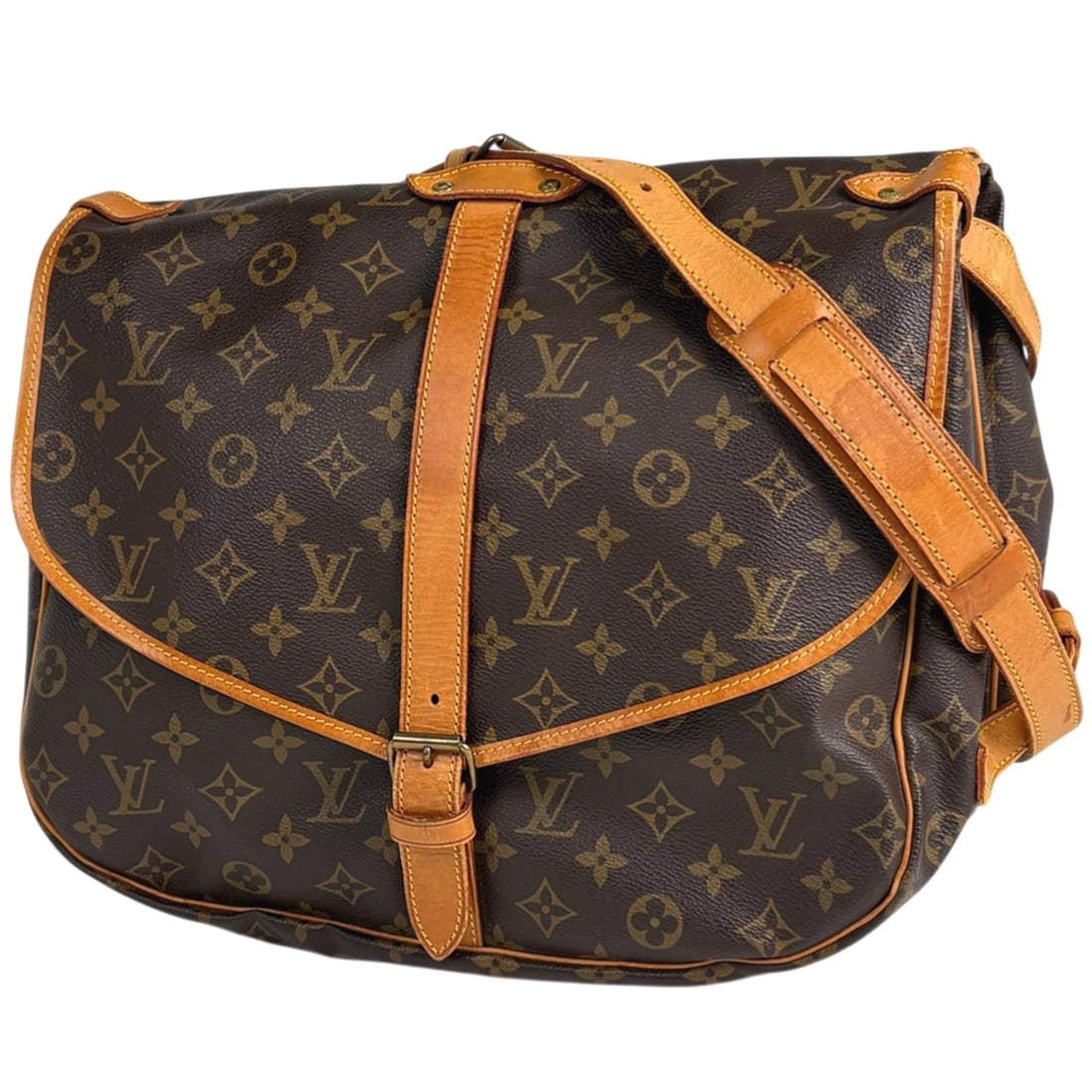 Louis Vuitton Saumur 35 Crossbody Shoulder Bag Monogram Brown M42254 Women's: --- Catalog ---Category: SizeSize (HxWxD): 26cm x 35cm x 24cm / 10.23'' x 13.77'' x 9.44''Category: DesignType: Shoulder bagColor: Brown, MonogramGender: WomenMaterial: Monogram Category: GeneralMPN: