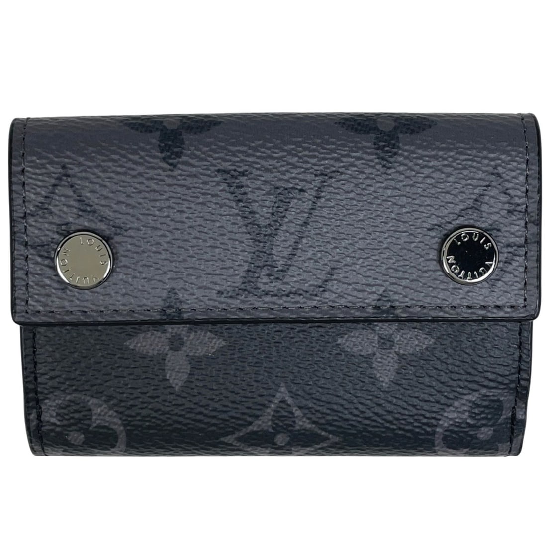 Louis Vuitton Discovery Compact Wallet with Bill Compartment and Coin Purse, Tri-fold in Monogram: --- Catalog ---Category: SizeSize (HxWxD): 7cm x 10cm x 2cm / 2.75'' x 3.93'' x 0.78''Category: DesignType: Wallet (tri-fold)Color: Black, Monogram Eclipse, Monogram Reverse, NoirGender: MenMaterial: