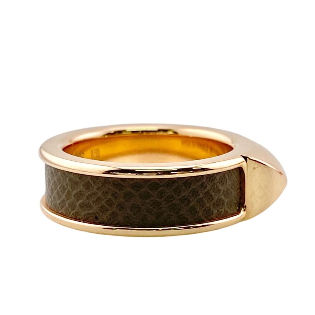 HERMES Athena Simple Stud Ring, Gray - 4