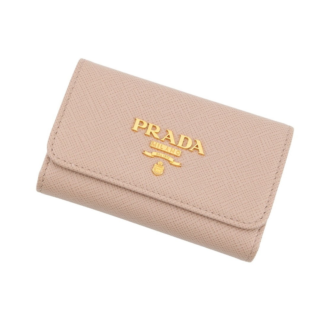 Prada 4-ring key case in Saffiano 1PG004 PRADA: --- Catalog ---Category: DesignType: KeycaseColor: PinkGender: Women,MenMaterial: Leather Leather/Fur Type: Saffiano leatherCategory: GeneralMPN: 1PG004Brand: PradaCountry of Origin: ItalyCategory: Ph