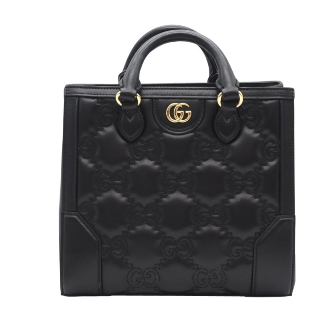 GUCCI GG Matelasse Quilted Leather Handbag 728309 Black Women's: --- Catalog ---Category: SizeSize (HxWxD): 21cm x 23cm x 7cm / 8.26'' x 9.05'' x 2.75''Category: DesignType: HandbagColor: BlackGender: WomenMaterial: Leather Category: GeneralMPN: 728309Brand: GucciC