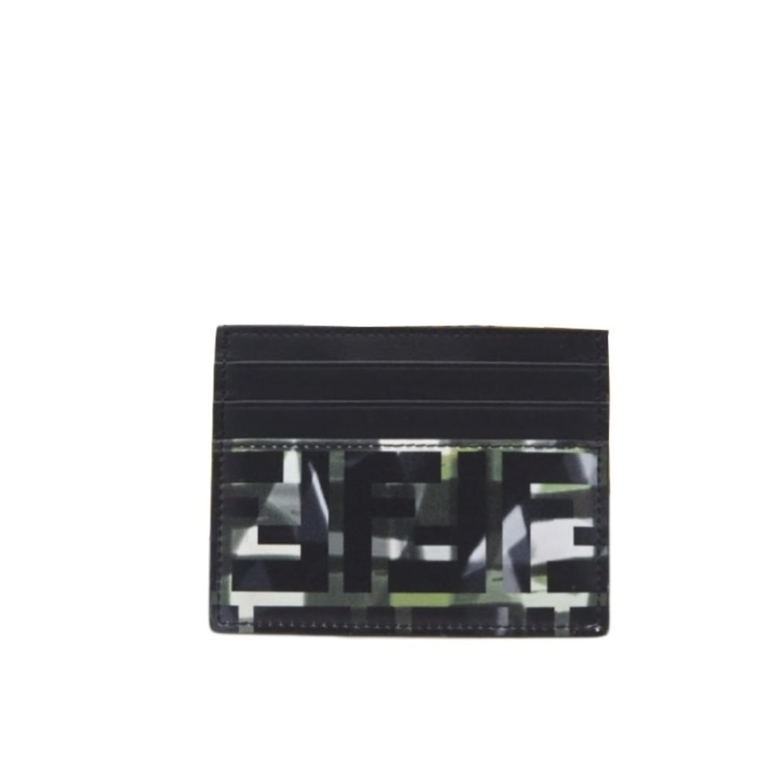 FENDI Vitello San Camoff Business Card Holder 7M0164, Black/Green Coated Canvas, Women's: --- Catalog ---Category: DesignType: Card caseColor: Black, GreenGender: WomenMaterial: Coated canvas Category: GeneralMPN: 7M0164Brand: FendiCountry of Origin: ItalyCategory: Physical PropertiesSize