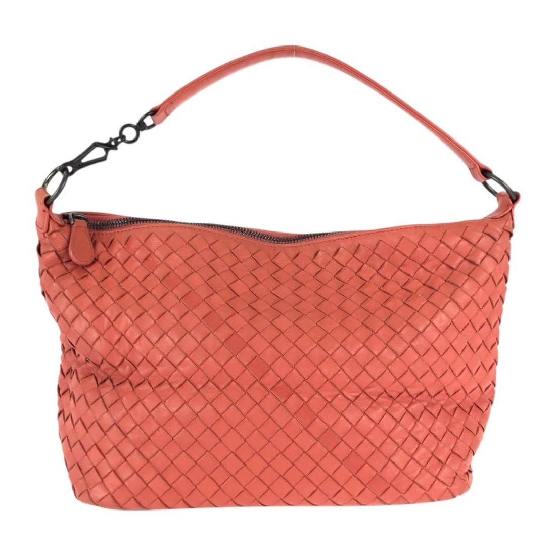 BOTTEGA VENETA Bottega Veneta Intrecciato Pink/Salmon Pink Leather Shoulder Bag/Handbag 239988 V0016: --- Catalog ---Category: SizeSize (HxWxD): 19cm x 33cm x 12cm / 7.48'' x 12.99'' x 4.72''Category: DesignType: Handbag, Shoulder bagColor: Salmon pinkGender: WomenMaterial: Intrecciato Category: Gener