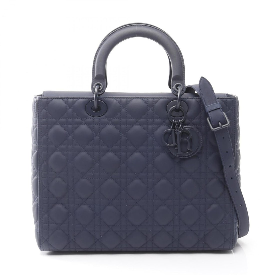 Christian Dior Dior Lady Large Cannage Handbag, Leather, Women's, Navy: --- Catalog ---Category: SizeSize (HxWxD): 25cm x 32cm x 11cm / 9.84'' x 12.59'' x 4.33''Category: DesignType: HandbagColor: NavyGender: WomenMaterial: Leather Category: GeneralBrand: Christian Dior--