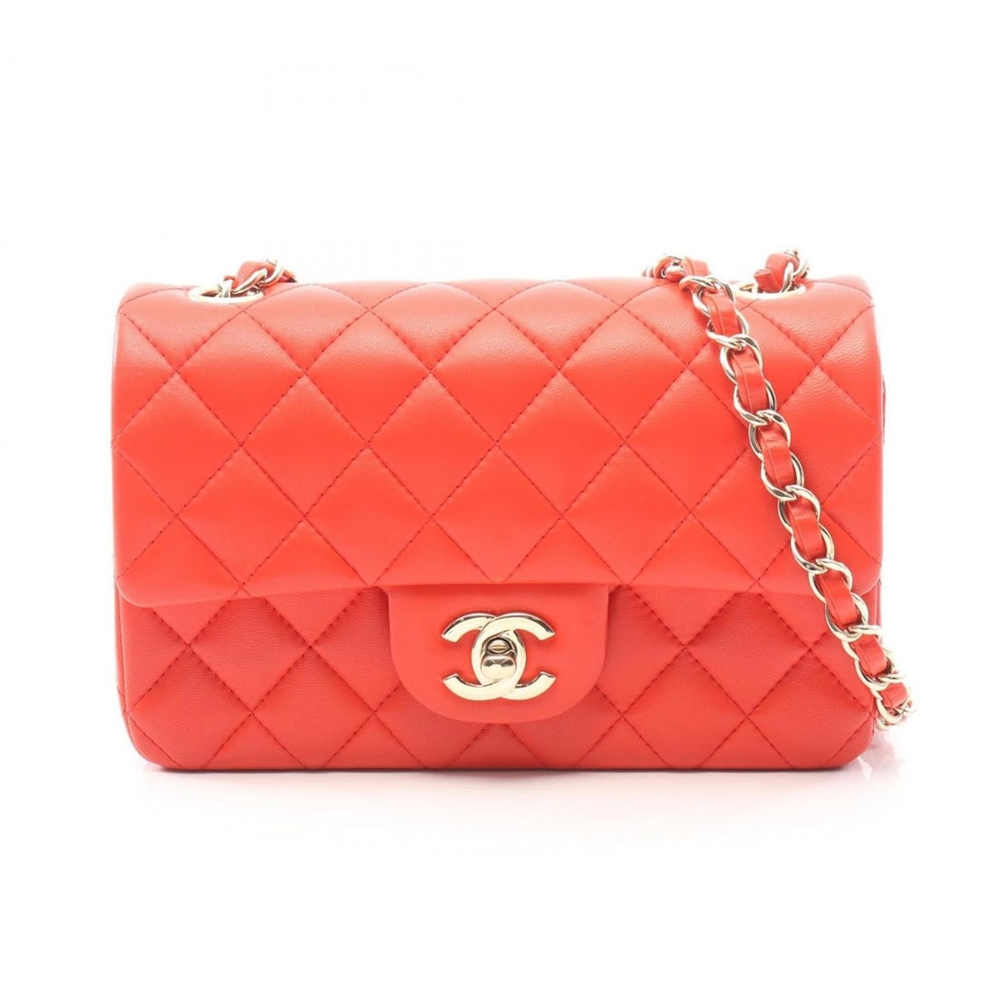 Chanel Mini Matelassé 20 Shoulder Bag/Handbag, Lambskin Leather, Women's, Red, A69900 (1 of 19)