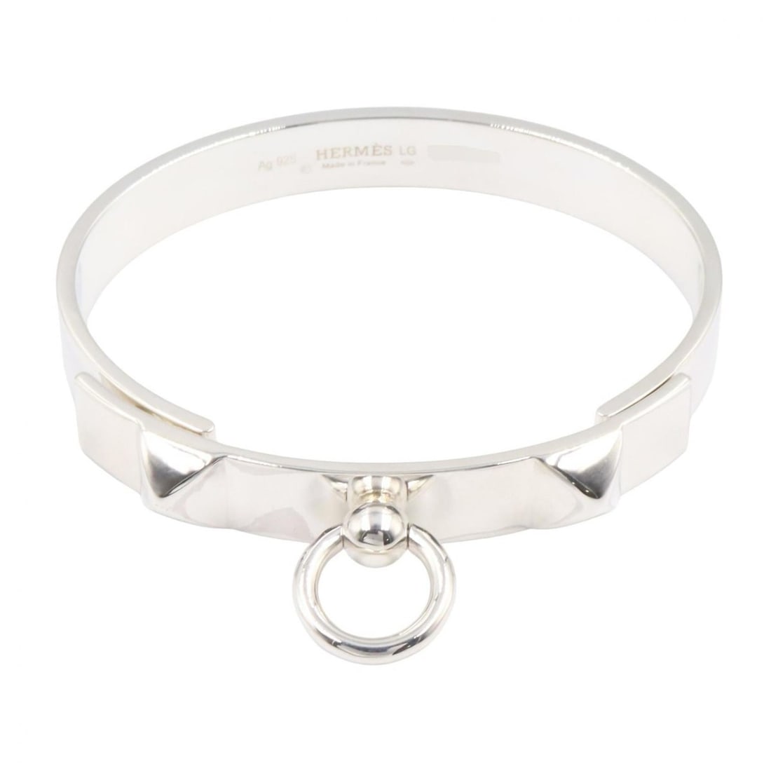 Hermes HERMES Corriendo Cyan Bracelet PM LG Bangle Accessory Silver 925 Women's Tone H115424B 00ST: --- Catalog ---Category: DesignType: Charm braceletColor: SilverGender: WomenMaterial: Silver 925Category: GeneralMPN: H115424B 00STBrand: Hermes--- Item List ---Section: ConditionRanking: Rank SA Use