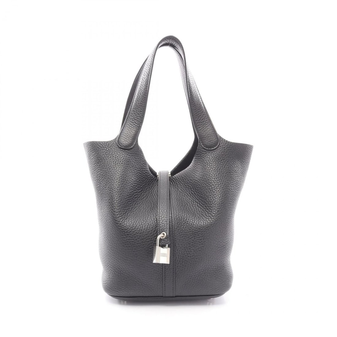 Hermes Picotin Lock MM Handbag, Leather, Taurillon Clemence Women's, Black: --- Catalog ---Category: SizeSize (HxWxD): 21cm x 22cm x 17cm / 8.26'' x 8.66'' x 6.69''Category: DesignType: HandbagColor: BlackGender: WomenMaterial: Taurillon clemence leather Category: GeneralBran