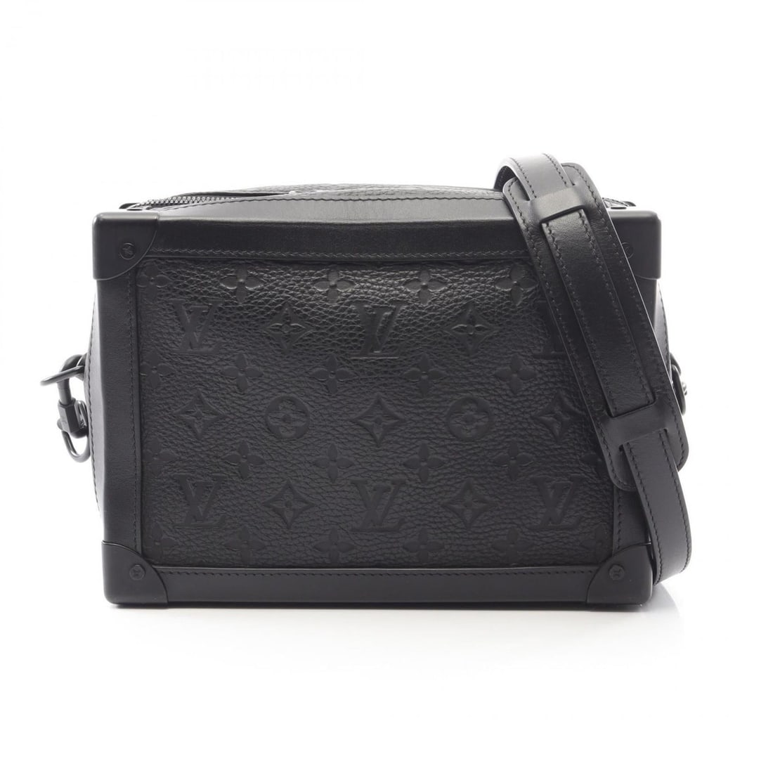 Louis Vuitton Soft Trunk Shoulder Bag/Handbag, Leather, Monogram Taurillon Men's, Black, M55700: --- Catalog ---Category: SizeSize (HxWxD): 17.5cm x 24.5cm x 10cm / 6.88'' x 9.64'' x 3.93''Category: DesignType: Handbag, Shoulder bagColor: Black, NoirGender: MenMaterial: Monogram , Leather Categor