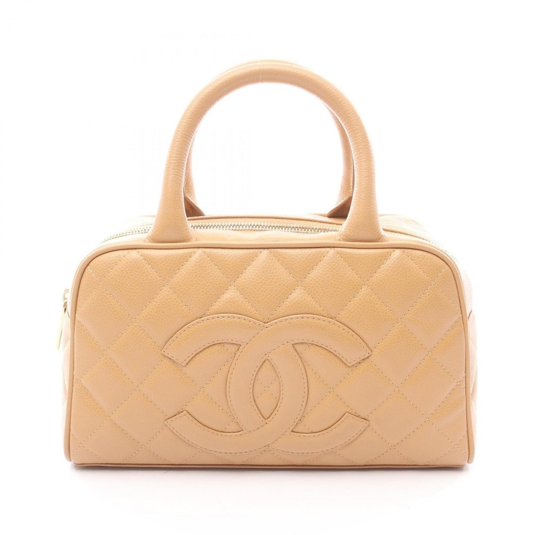 Chanel Matelassé Handbag, Leather, Calfskin (Cowhide), Women's, Beige, A20996: --- Catalog ---Category: SizeSize (HxWxD): 15.5cm x 27cm x 10cm / 6.1'' x 10.62'' x 3.93''Category: DesignType: HandbagColor: BeigeGender: WomenMaterial: Leather Hardware Color: GoldLeather/Fur Type: