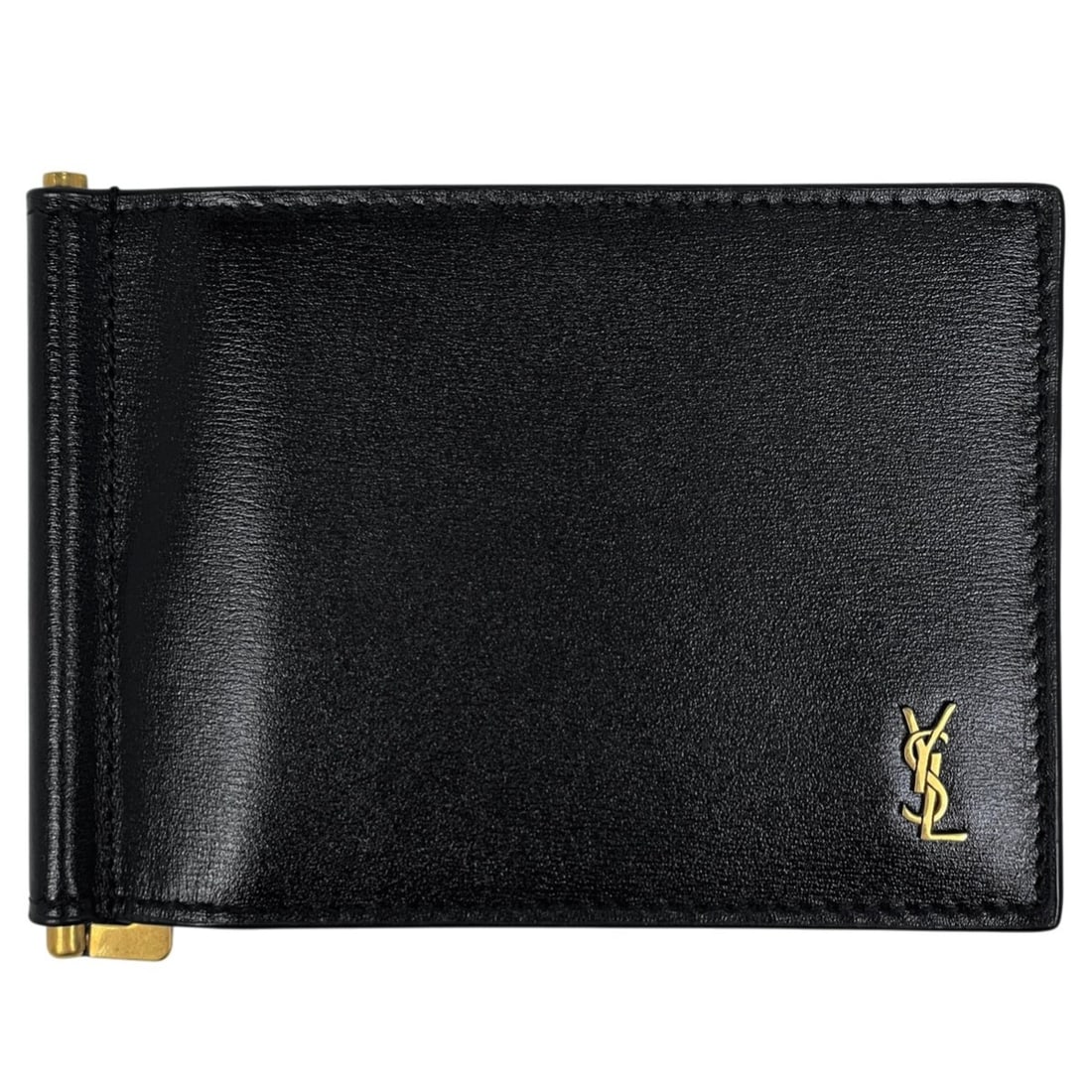 Saint Laurent Tiny Cassandra Bill Clip Wallet, Short Wallet with Money Clip, Shiny Leather Bifold in: --- Catalog ---Category: SizeSize (HxWxD): 9cm x 11.5cm x 5.00mm / 3.54'' x 4.52'' x 0.19''Category: DesignType: Money clipColor: BlackGender: MenMaterial: Leather Category: GeneralBrand: Saint Lauren
