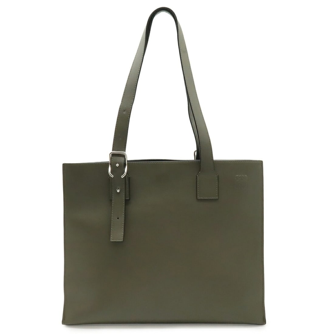 LOEWE Anagram Buckle Horizontal Tote Bag, Leather Shoulder Khaki, B692K96X06: --- Catalog ---Category: SizeSize (HxWxD): 32cm x 39.5cm x 9.5cm / 12.59'' x 15.55'' x 3.74''Category: DesignType: Shoulder bag, Tote bagColor: KhakiMaterial: Leather Category: GeneralMPN: B692K96X06B