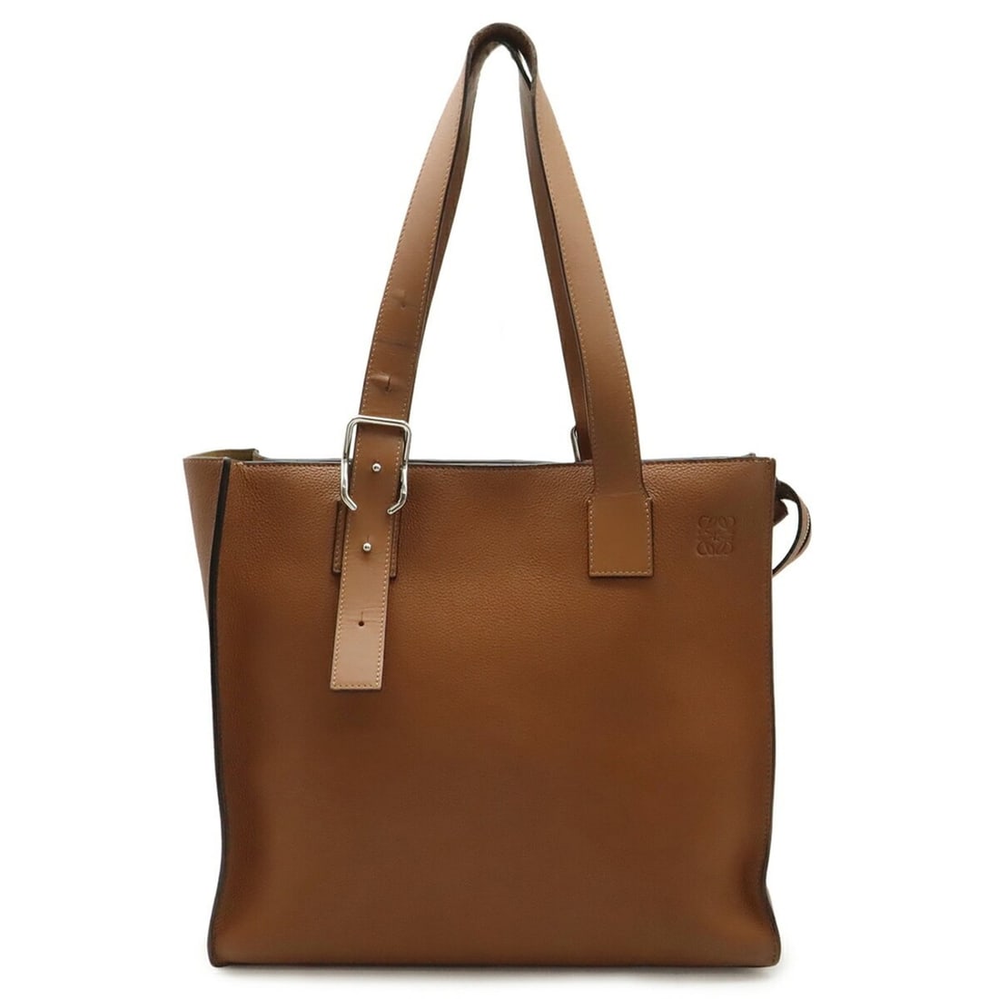 LOEWE Anagram Buckle Zipper Tote Bag Shoulder Leather Brown B692K99X02: --- Catalog ---Category: SizeSize (HxWxD): 33cm x 36.5cm x 13cm / 12.99'' x 14.37'' x 5.11''Category: DesignType: Shoulder bag, Tote bagColor: BrownMaterial: Leather Category: GeneralMPN: B692K99X02Br