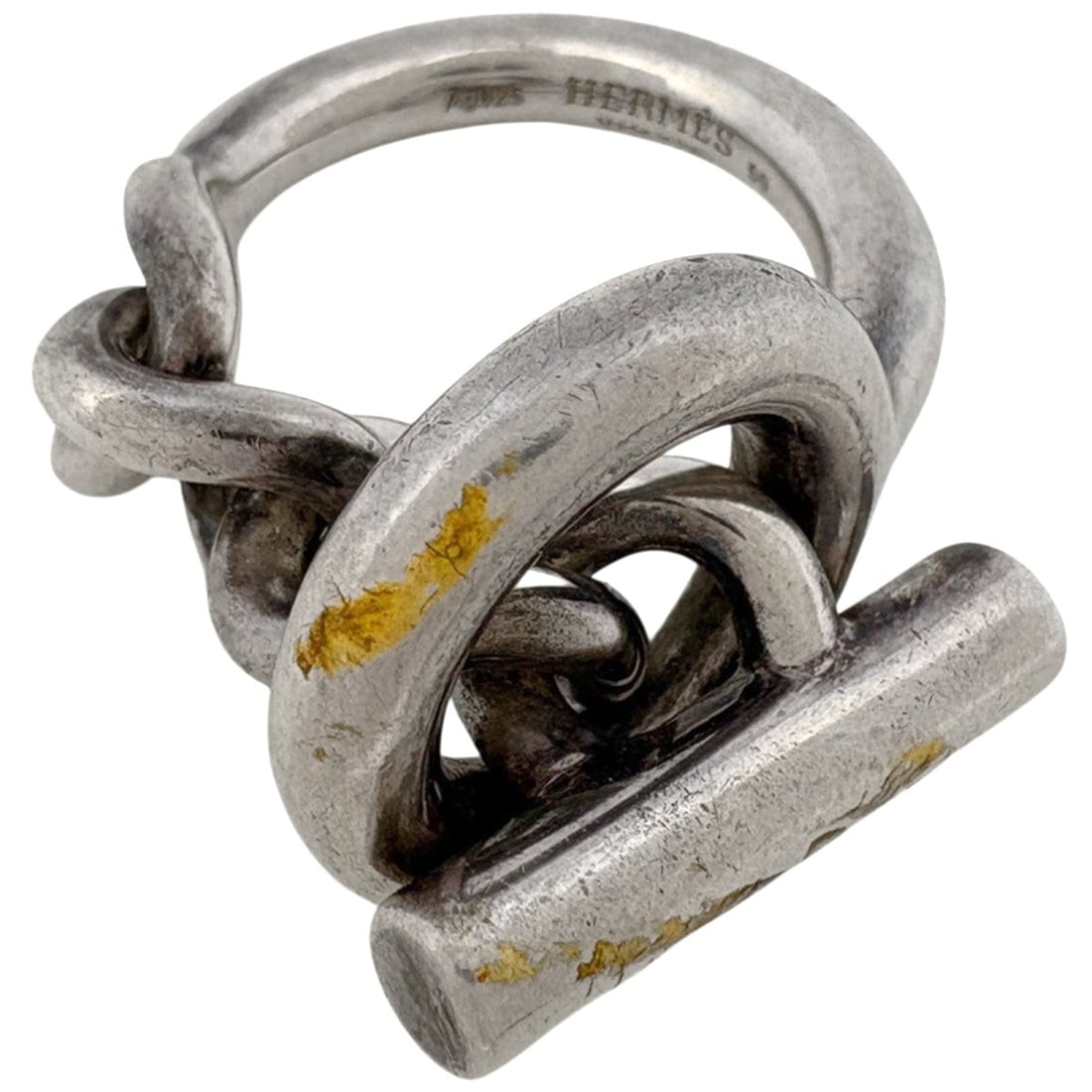 Hermes Hermès Croisette Ring GM, 925 Sterling Silver, Women's: --- Catalog ---Category: SizeJP Size: 7US Size: 4Category: DesignType: Band ringColor: SilverGender: WomenMaterial: Silver 925Category: GeneralBrand: Hermes--- Item List ---Section: ConditionRanking: