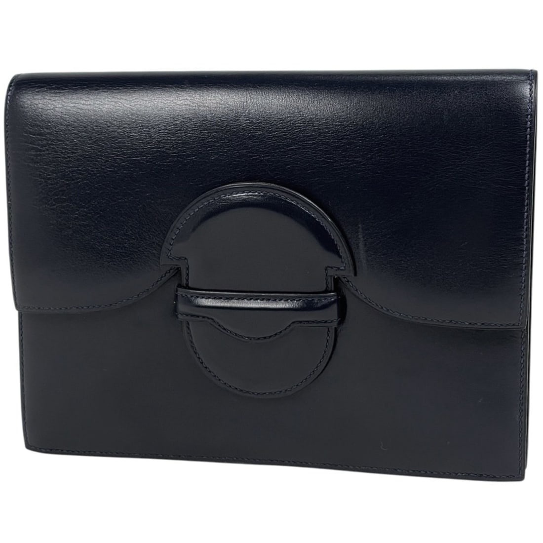 Hermes Hermès Faco Second Bag/Clutch Bag in Box Calf Leather, Navy Blue, Women's: --- Catalog ---Category: SizeSize (HxWxD): 18cm x 23.5cm x 3.5cm / 7.08'' x 9.25'' x 1.37''Category: DesignType: Clutch bagColor: NavyGender: WomenMaterial: Box calf leather Category: GeneralBrand: He