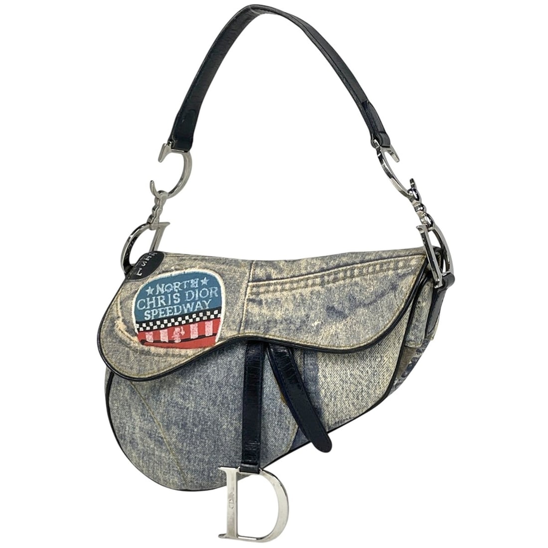 Christian Dior Saddle Bag, One-Shoulder Handbag, Shoulder Denim, Light Blue, Women's: --- Catalog ---Category: DesignType: Handbag, Saddle bag, Shoulder bagColor: Light blueGender: WomenMaterial: Denim , Leather Category: GeneralBrand: Christian Dior--- Item List ---Section: ConditionR