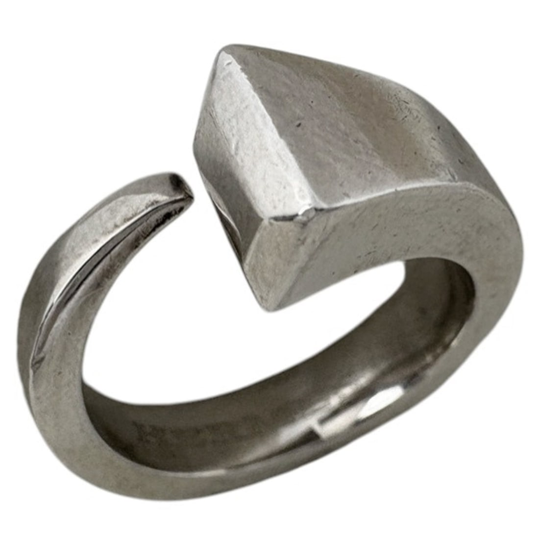 Hermes Hermès Clous de Forge Ring, 925 Sterling Silver, Women's (1 of 8)