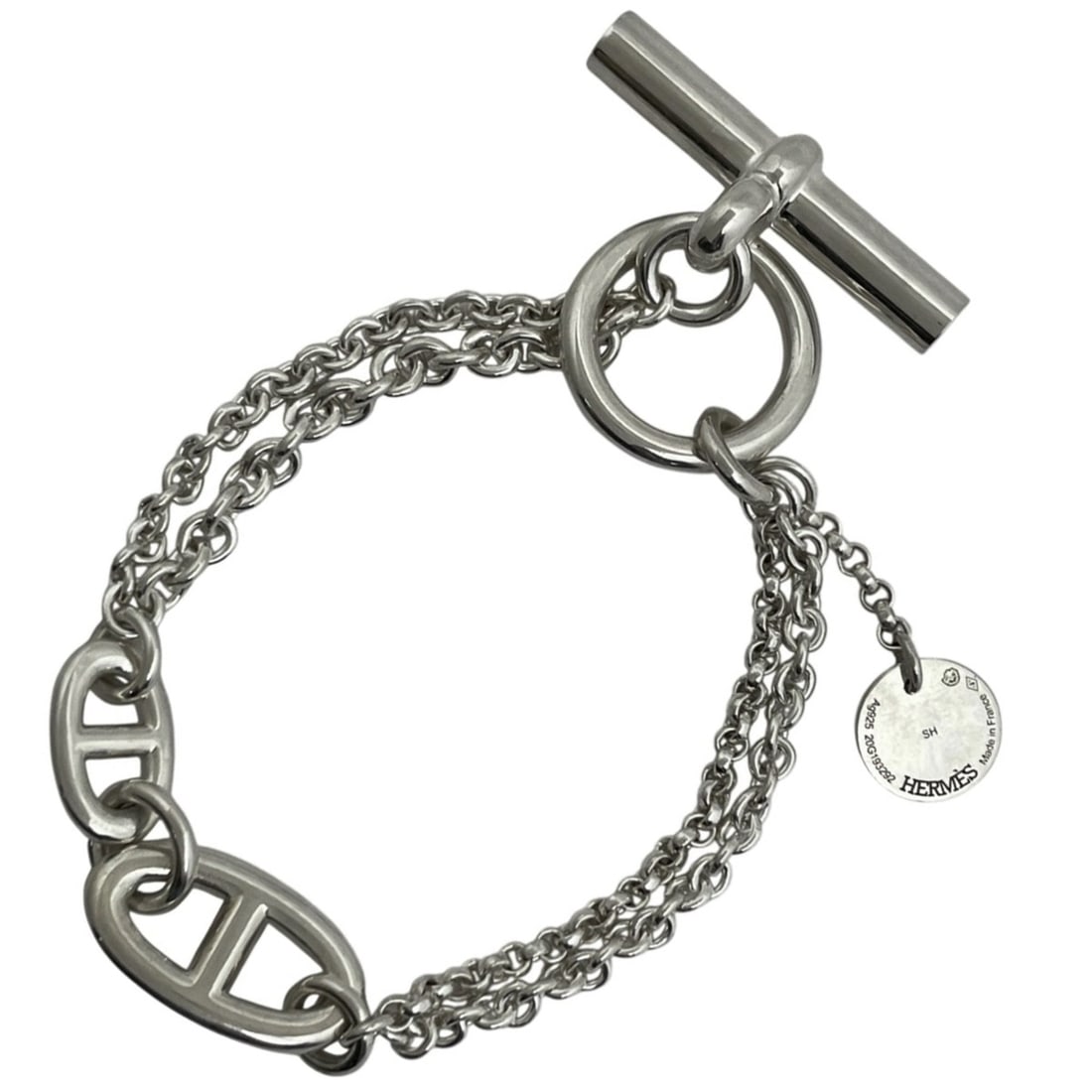 Hermes Hermès Farandole Chaine d'Ancre Serie Bracelet in 925 Sterling Silver for Women: --- Catalog ---Category: SizeLength: 15cm / 5.9''Total Length: 17.5cm / 6.88''Category: DesignType: Charm braceletColor: SilverGender: WomenMaterial: Silver 925Category: GeneralLine: SellierBrand: Her
