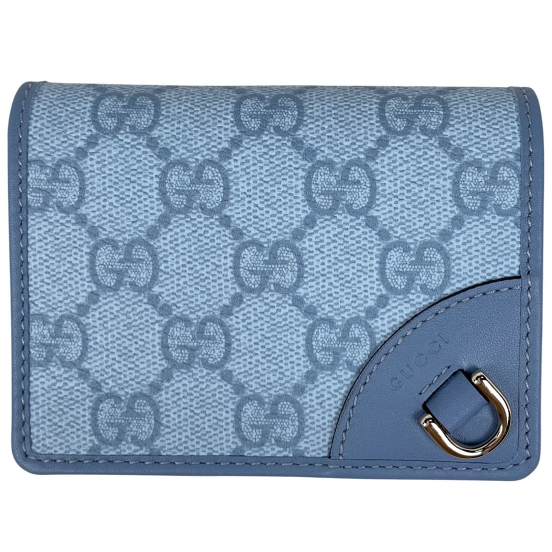 Gucci GG Emblem Small Wallet, Pattern Coated, Logo, Bifold Fabric, Blue, 820692, Women's: --- Catalog ---Category: SizeSize (HxWxD): 8.5cm x 11cm x 3cm / 3.34'' x 4.33'' x 1.18''Category: DesignType: Wallet (bi-fold)Color: BlueGender: WomenMaterial: Fabric , Leather Category: GeneralMPN: 8