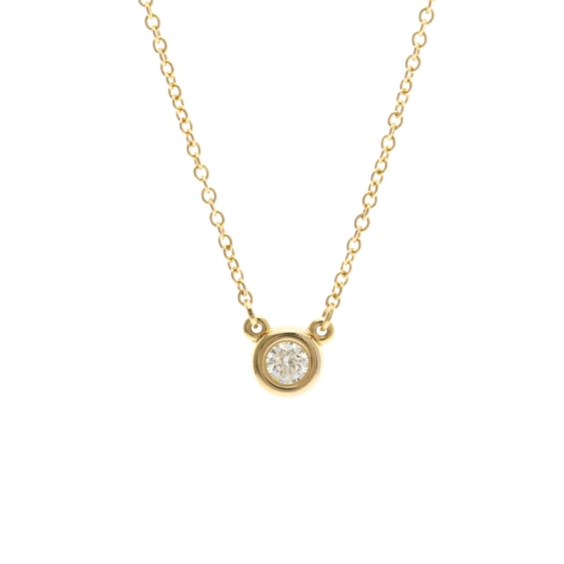 Tiffany Diamonds By The Yard Pink Gold (18K) Diamond Men,Women Fashion Pendant Necklace (Pink Gold): --- Catalog ---Category: SizeWeight: 2.3g / 0.08oz.Pendant Size: 5.3mm x 5.3mm / 0.2'' x 0.2''Neck Circumference: 41.5 cm / 16.33''Category: DesignColor: Pink goldMetal: GoldStone: DiamondStyle: Fashi