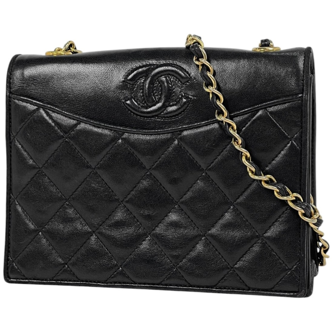 CHANEL Coco Mark Chain Shoulder Bag, Matelasse Leather, Black, Women's: --- Catalog ---Category: SizeSize (HxWxD): 15cm x 20cm x 4cm / 5.9'' x 7.87'' x 1.57''Category: DesignType: Shoulder bagColor: BlackGender: WomenMaterial: Leather Category: GeneralBrand: Chanel--- Ite