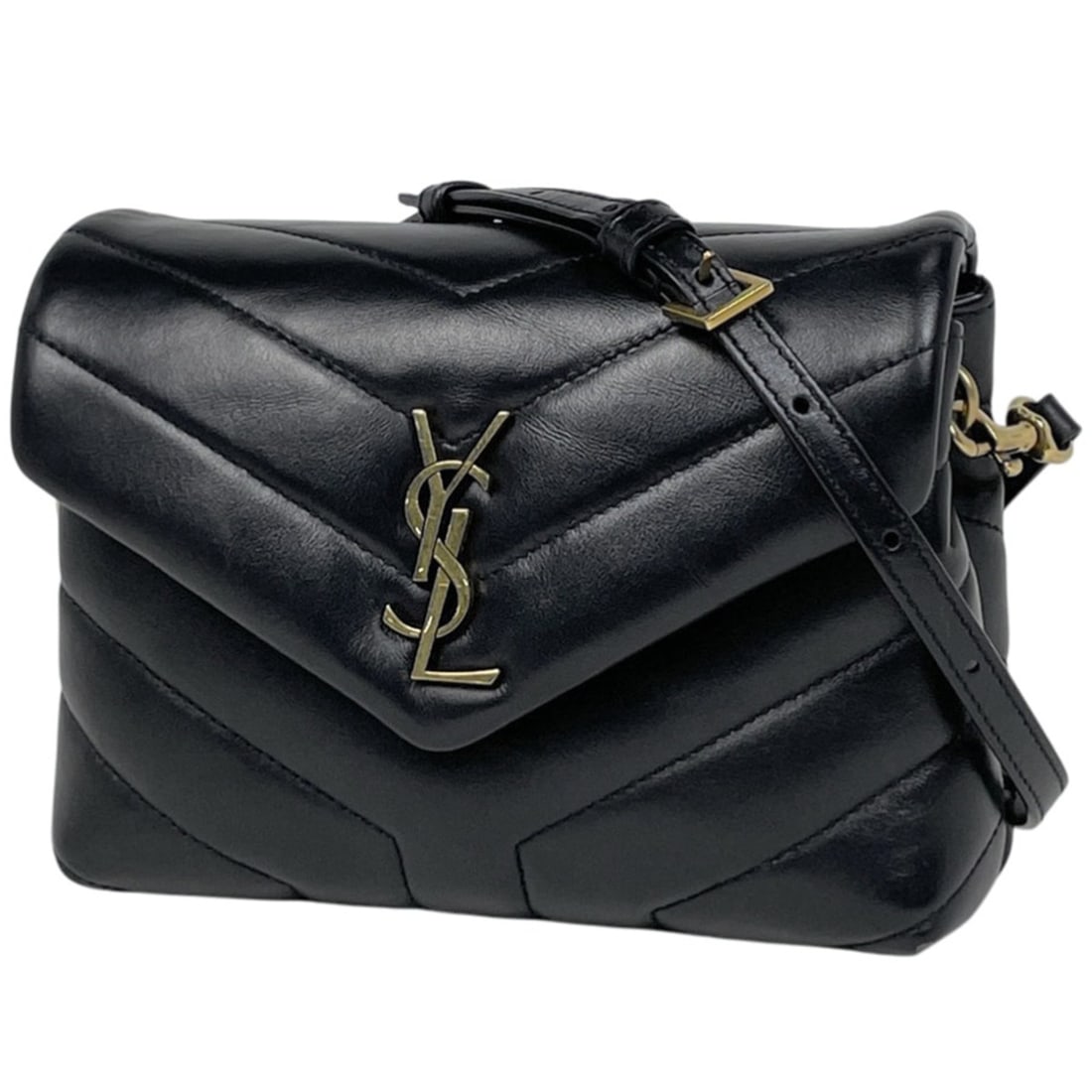 Saint Laurent Lulu Toy Shoulder Bag, YSL Leather Black, 678401, Women's (1 of 15)