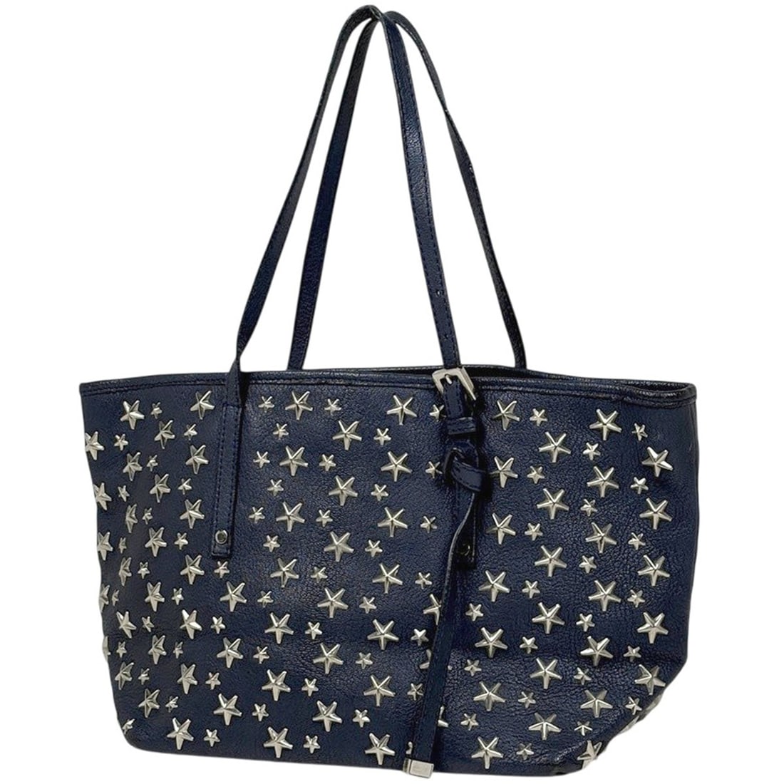 JIMMY CHOO Sasha Star Studs Tote Bag, Size S, Leather, Navy, Women's: --- Catalog ---Category: SizeSize (HxWxD): 20cm x 23cm x 13.5cm / 7.87'' x 9.05'' x 5.31''Category: DesignType: Tote bagColor: NavyGender: WomenMaterial: Leather Category: GeneralBrand: Jimmy Choo---