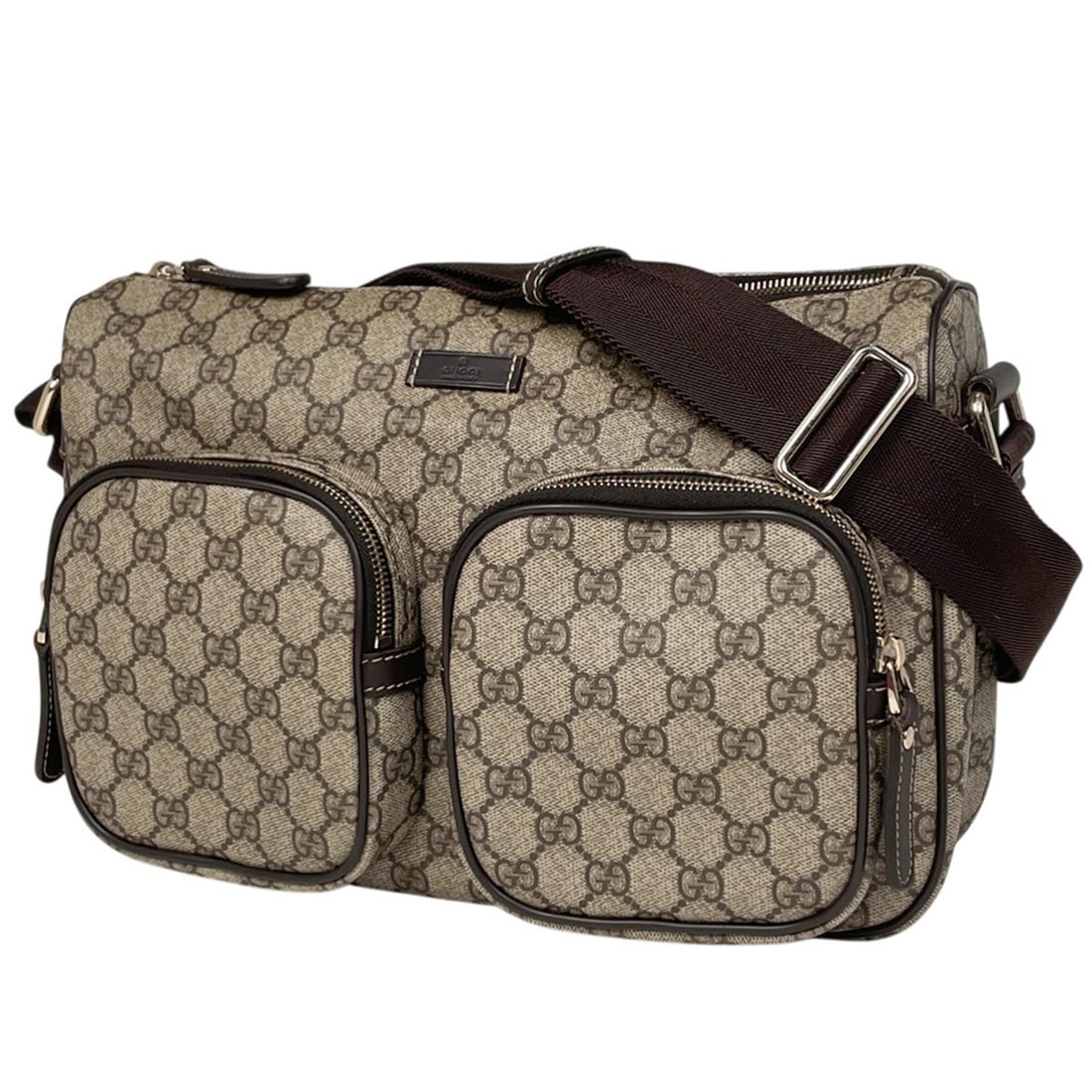 Gucci GG Pattern Shoulder Bag in Coated Canvas, Brown, 246881, Women's: --- Catalog ---Category: SizeSize (HxWxD): 21cm x 30cm x 8.5cm / 8.26'' x 11.81'' x 3.34''Category: DesignType: Shoulder bagColor: BrownGender: WomenMaterial: Coated canvas , Leather Category: General