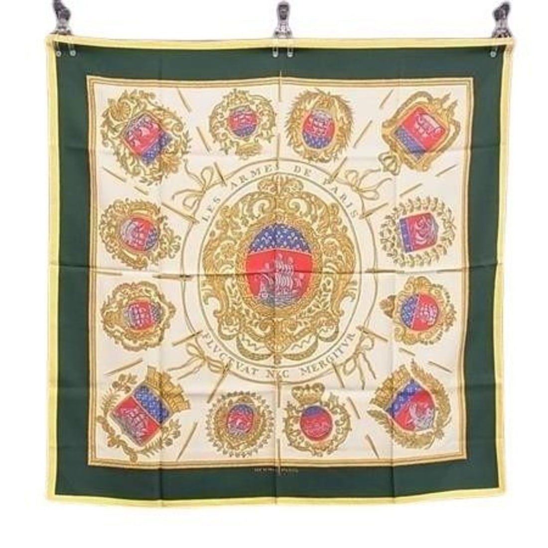 HERMES Carré 90 "Les Armes de Paris" Scarf, Multicolor, Silk, Large, Women's: --- Catalog ---Category: SizeSize (LxW): 90cm x 90cm / 35.43'' x 35.43''Category: DesignType: ScarfColor: Multi-colorGender: WomenMaterial: Silk 100%Category: GeneralBrand: HermesCountry of Origin: Fr