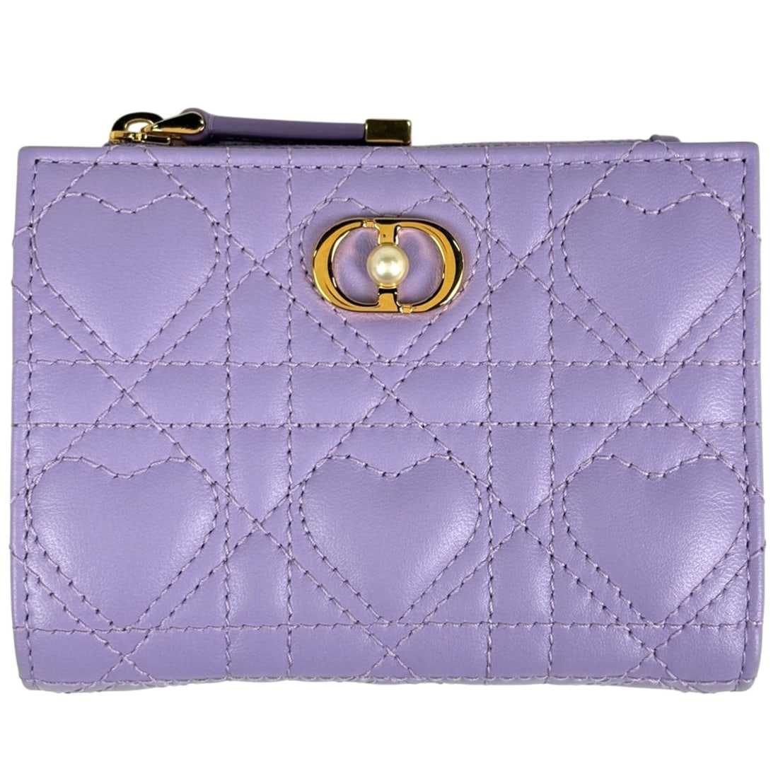 Christian Dior Dahlia Wallet, Heart Bifold Purple Leather, Women's: --- Catalog ---Category: SizeSize (HxWxD): 9cm x 12cm x 2cm / 3.54'' x 4.72'' x 0.78''Category: DesignType: Wallet (bi-fold)Color: PurpleGender: WomenMaterial: Leather Category: GeneralBrand: Christia