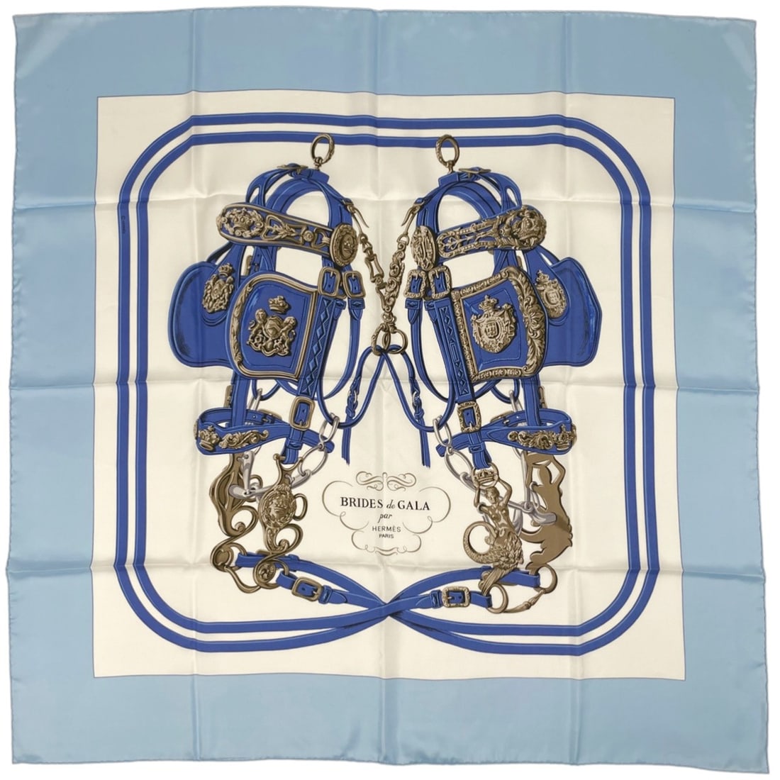 Hermès HERMES Carré 90 BRIDES de GALA Ceremonial Bridle, Scarf, Silk, Blue, Multicolor, Women's: --- Catalog ---Category: SizeSize (LxW): 88cm x 88cm / 34.64'' x 34.64''Category: DesignType: ScarfColor: Blue, Multi-colorGender: WomenMaterial: Silk Category: GeneralBrand: Hermes--- Item List ---Se