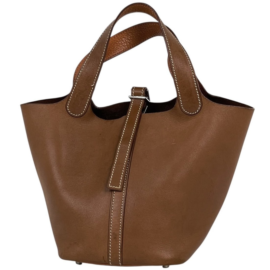 Hermes Picotin PM Mini Handbag Barenia Forbes H Women's: --- Catalog ---Category: SizeSize (HxWxD): 18.5cm x 18cm x 13cm / 7.28'' x 7.08'' x 5.11''Category: DesignType: HandbagColor: FauveGender: WomenMaterial: Barenia leather Category: GeneralBrand: Hermes