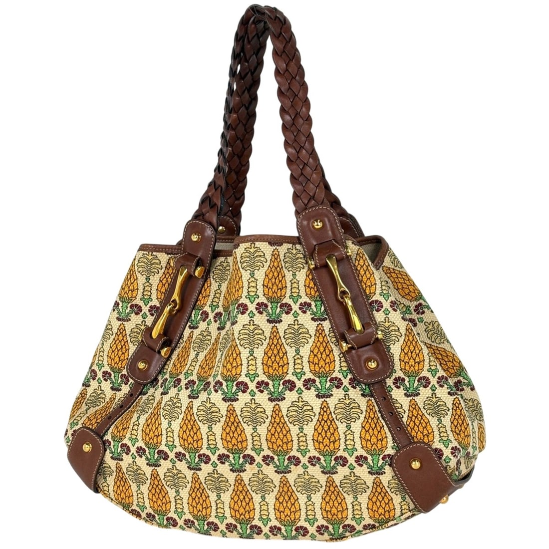 Gucci Horsebit Tote Bag, Plant Print, Canvas, Beige, Multicolor, 137621, Women's: --- Catalog ---Category: SizeSize (HxWxD): 25cm x 37cm x 13cm / 9.84'' x 14.56'' x 5.11''Category: DesignType: Shoulder bag, Tote bagColor: Beige, Multi-colorGender: WomenMaterial: Canvas Category: Ge