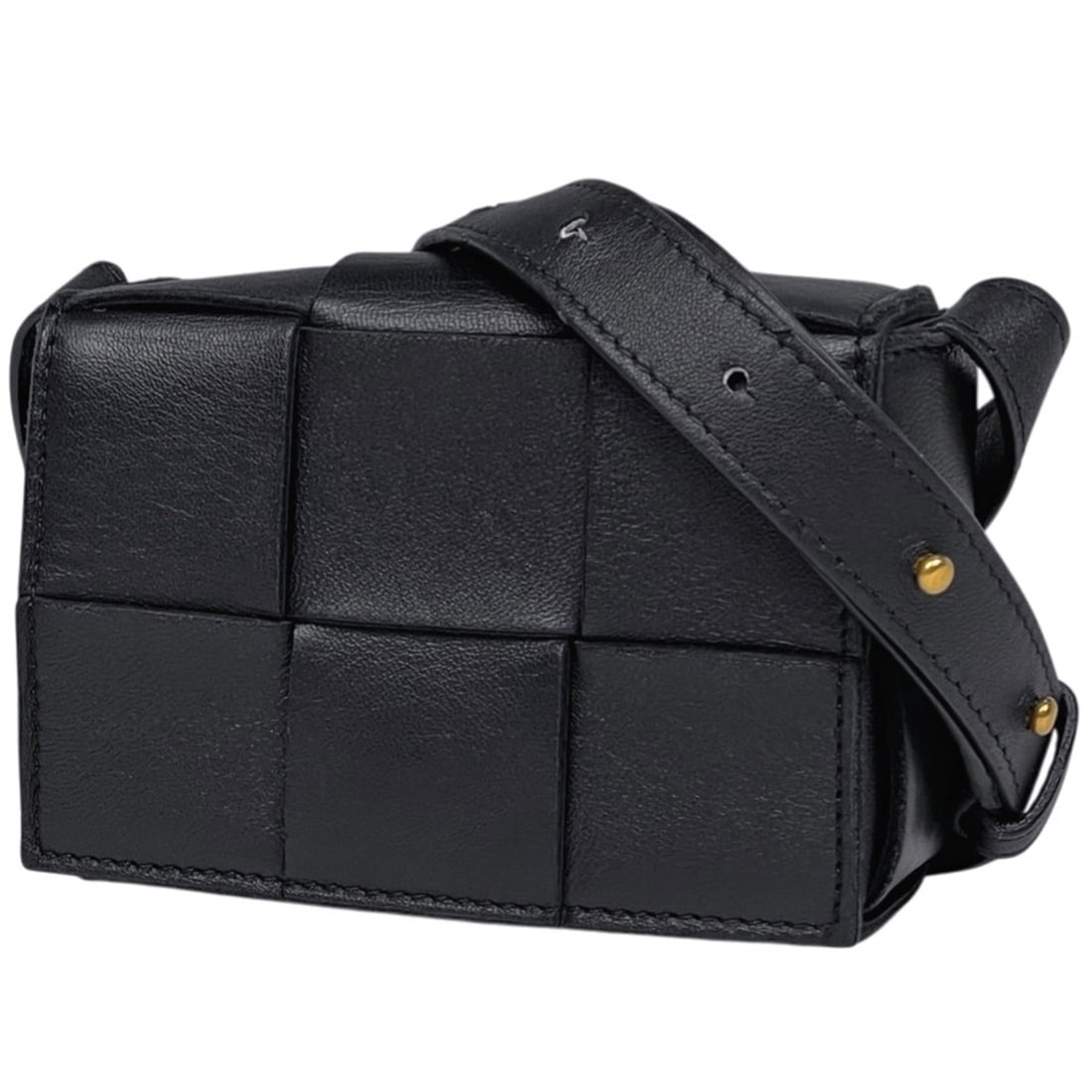 Bottega Veneta Mini Cassette Shoulder Bag, Maxi Intrecciato Leather, Black, Women's: --- Catalog ---Category: SizeSize (HxWxD): 8cm x 12cm x 4.5cm / 3.14'' x 4.72'' x 1.77''Category: DesignType: Shoulder bagColor: BlackGender: WomenMaterial: Leather Category: GeneralBrand: Bottega Ven