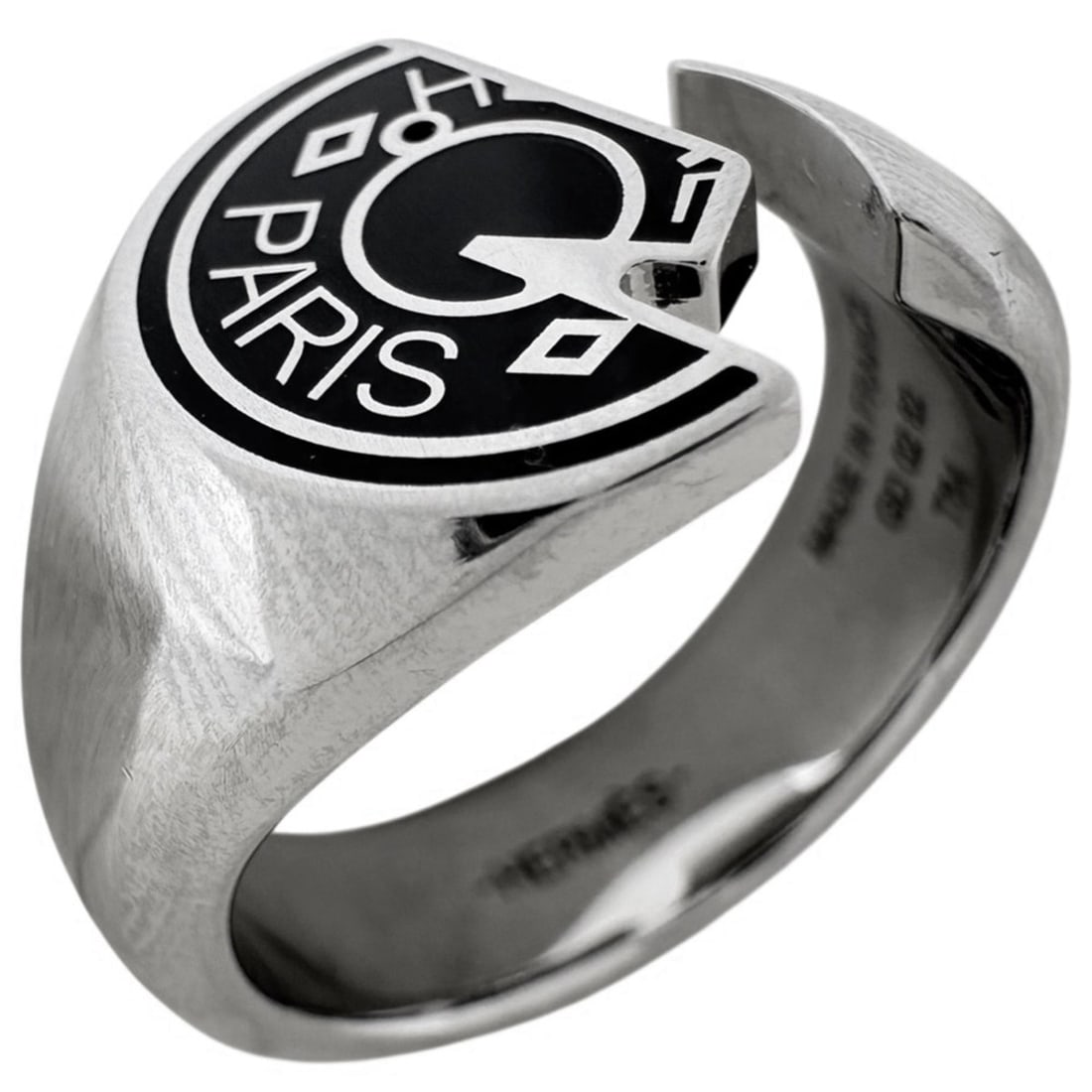 Hermes Carrousel Ring, Silver, Women's: --- Catalog ---Category: SizeJP Size: 23US Size: 11Category: DesignColor: SilverGender: WomenMaterial: MetalCategory: GeneralBrand: Hermes--- Item List ---Section: ConditionRanking: Rank AB Used - Tra