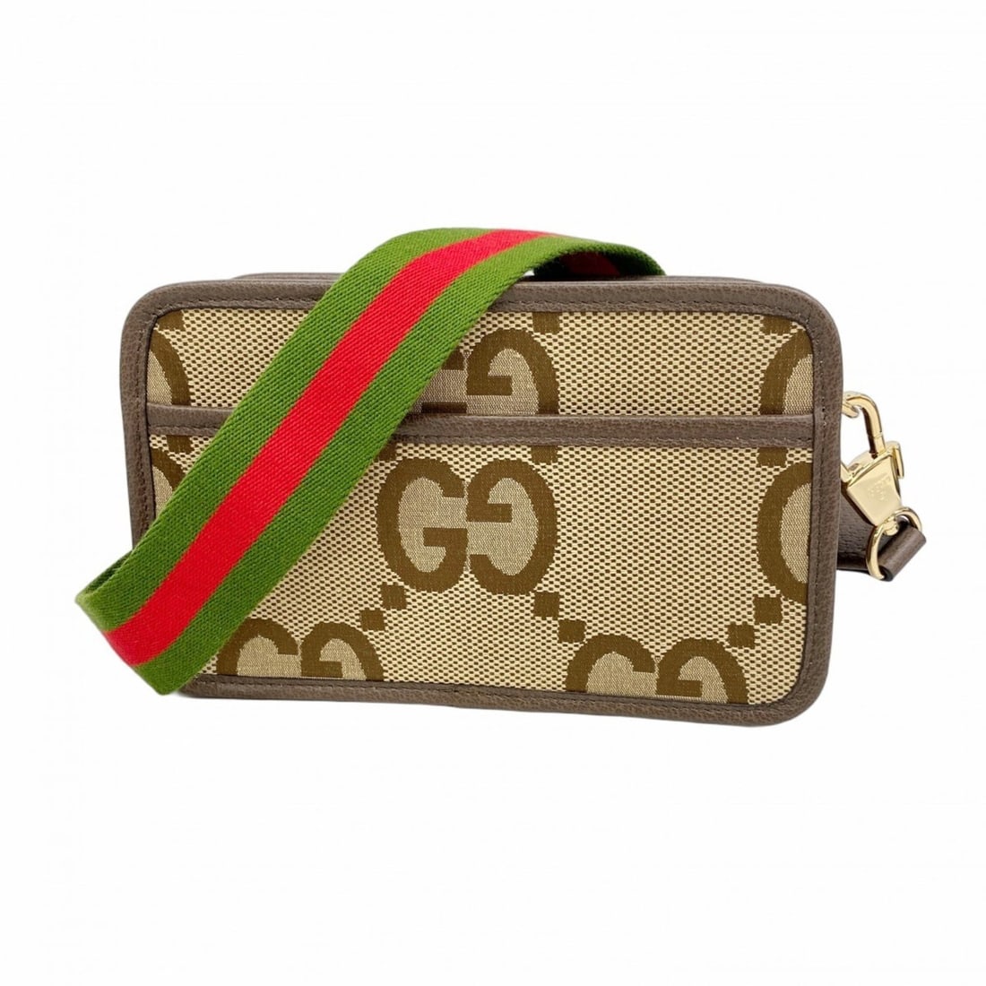 Gucci Jumbo GG Shoulder Bag 696075 Canvas Leather Beige Brown Women's: --- Catalog ---Category: SizeSize (HxWxD): 14cm x 22cm x 7cm / 5.51'' x 8.66'' x 2.75''Category: DesignType: Shoulder bagColor: Beige, BrownGender: WomenMaterial: Canvas , Leather Hardware Color: Gold