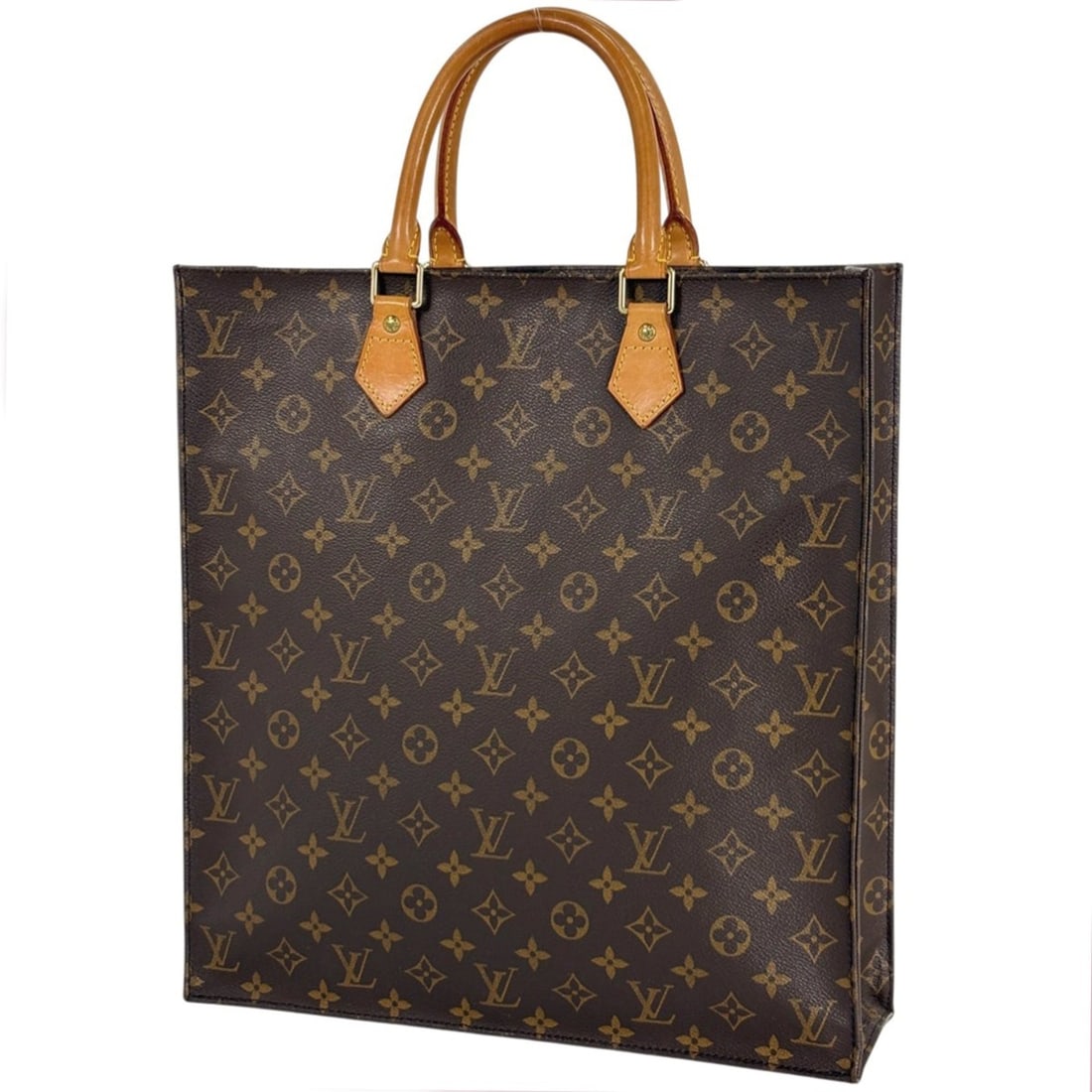 Louis Vuitton Sac Plat Commuter Bag, Handbag, Tote Monogram, Brown, M51140, Women's: --- Catalog ---Category: SizeSize (HxWxD): 38cm x 36cm x 9cm / 14.96'' x 14.17'' x 3.54''Category: DesignType: Handbag, Tote bagColor: BrownGender: WomenMaterial: Monogram Category: GeneralMPN: M51140