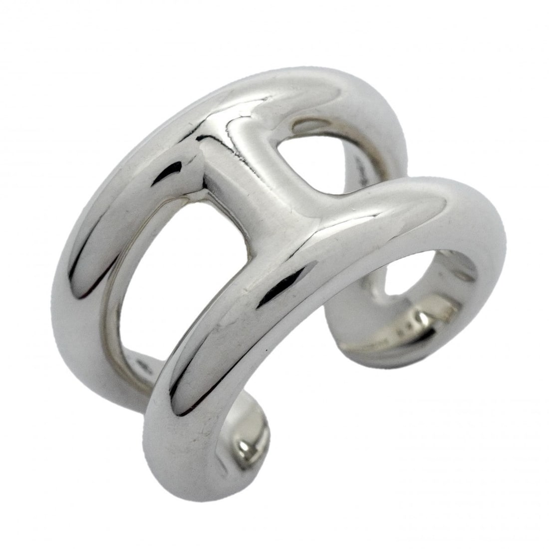 Hermes Hermès Osmos PM Ring, Silver 925, #54, Women's: --- Catalog ---Category: SizeUS Size: 7Brand Size: 54Category: DesignType: Band ringGender: WomenMaterial: Silver 925Category: GeneralBrand: Hermes--- Item List ---Section: ConditionRanking: Rank AB U