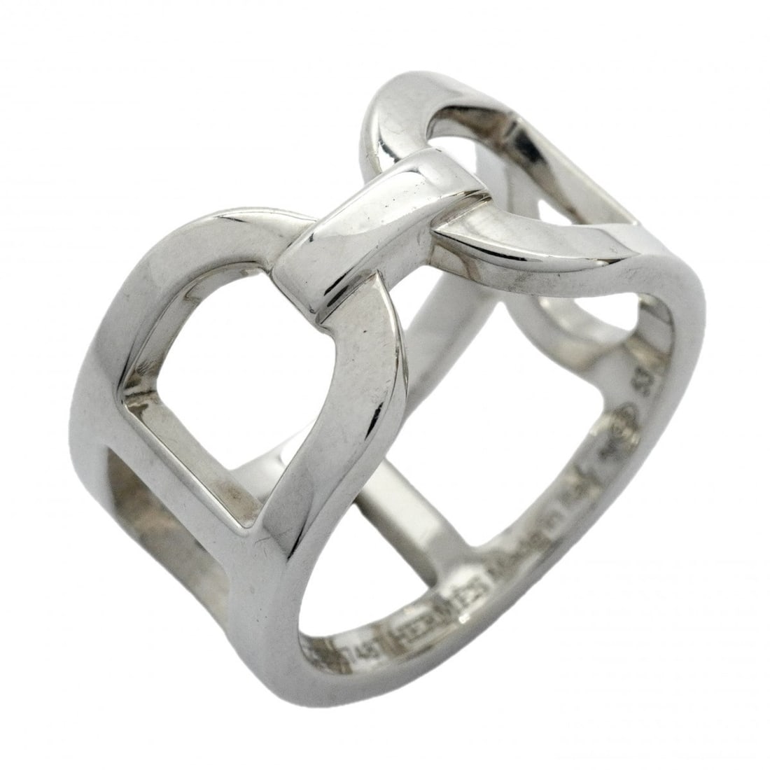 Hermes Ever Chaine d'Ancre Ring, Silver 925, #53, Women's: --- Catalog ---Category: SizeUS Size: 6.5Brand Size: 53Category: DesignType: Band ringGender: WomenMaterial: Silver 925Category: GeneralBrand: Hermes--- Item List ---Section: ConditionRanking: Rank AB