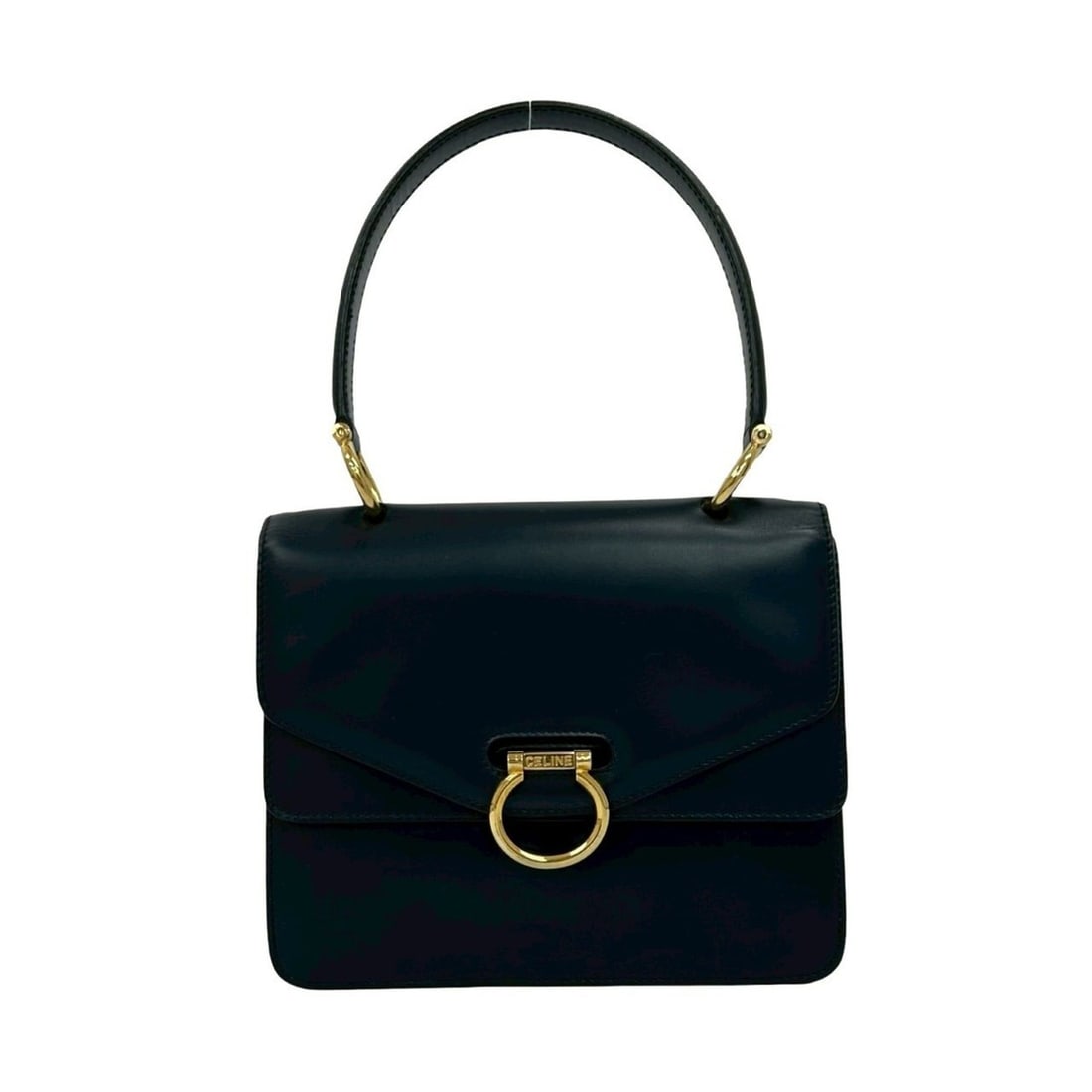 CELINE Calf Leather Handbag Mini Tote Bag Navy Gold 37165: --- Catalog ---Category: SizeSize (HxWxD): 16.5cm x 19cm x 3.5cm / 6.49'' x 7.48'' x 1.37''Category: DesignType: Handbag, Tote bagColor: NavyGender: WomenMaterial: Leather Leather/Fur Type: CalfskinCa