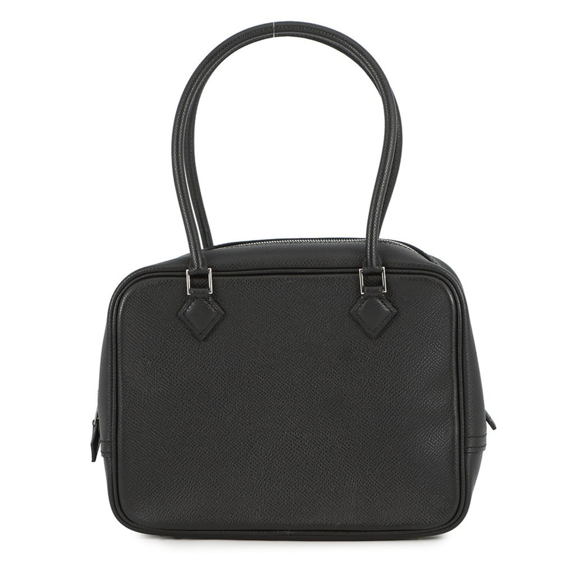 Hermes Plume Mini Black Epson Handbag with M Stamp, Black, Handbag, Hermes, HERMES: --- Catalog ---Category: SizeSize (HxWxD): 15cm x 20cm x 7.5cm / 5.9'' x 7.87'' x 2.95''Category: DesignType: HandbagColor: BlackMaterial: Epsom leather Category: GeneralLine: PlumeBrand: HermesCountr