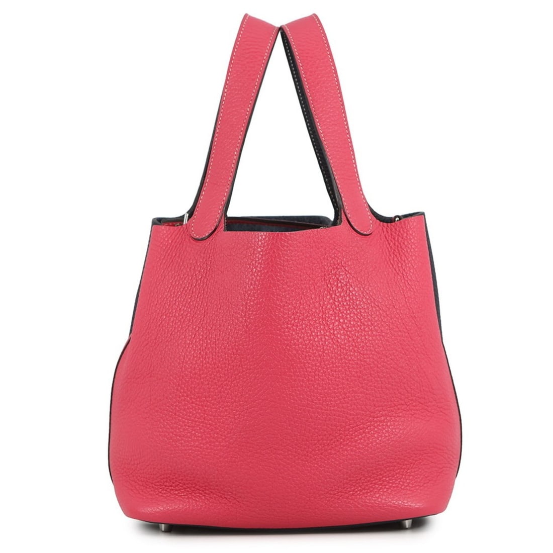 Hermès Picotin Lock MM Cazac Rose Extreme Bleu Nuit Taurillon Clemence D Stamp Handbag Women's: --- Catalog ---Category: SizeSize (HxWxD): 22cm x 22cm x 17cm / 8.66'' x 8.66'' x 6.69''Category: DesignType: HandbagColor: Blue nuitGender: WomenMaterial: Taurillon clemence leather Category: General