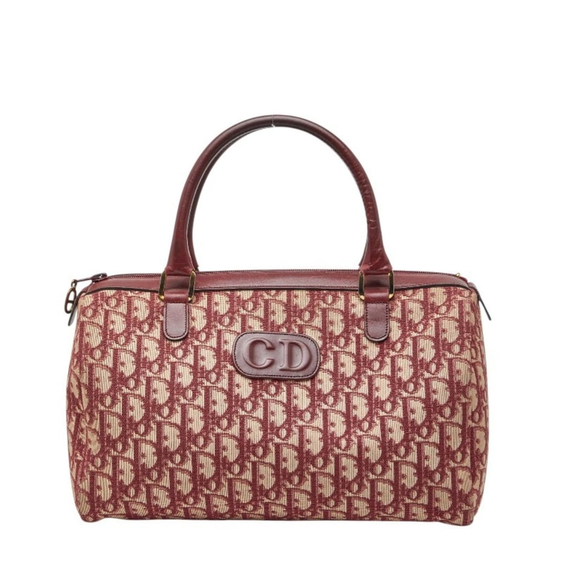 Christian Dior Dior Trotter Mini Boston Bag Handbag Red Canvas Leather Women's: --- Catalog ---Category: SizeHandle Drop: 11.00cm / 4.33''Size (HxWxD): 18cm x 30cm x 15cm / 7.08'' x 11.81'' x 5.9''Category: DesignType: Boston bag, HandbagColor: Red colorGender: WomenClosure: Zipp