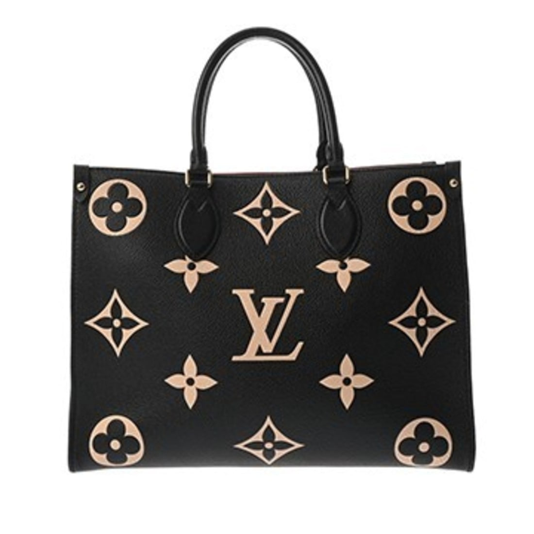 LOUIS VUITTON Louis Vuitton Monogram Empreinte OnTheGo MM Black Beige M45495 Women's Leather Handbag: --- Catalog ---Category: SizeSize (HxWxD): 26cm x 34cm x 15cm / 10.23'' x 13.38'' x 5.9''Category: DesignType: HandbagColor: Beige, BlackGender: WomenMaterial: Leather Hardware Color: GoldCategory: Ge