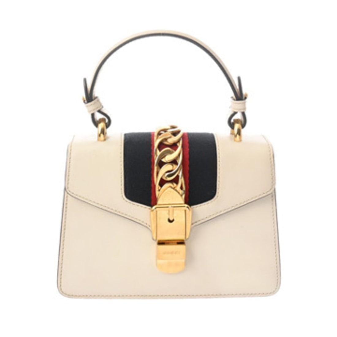 GUCCI Sylvie Mini White 470270 Women's Leather Canvas Shoulder Bag, AB Rank, Used, Ginzo: --- Catalog ---Category: SizeSize (HxWxD): 14cm x 20cm x 7.5cm / 5.51'' x 7.87'' x 2.95''Category: DesignType: Shoulder bagColor: WhiteGender: WomenMaterial: Leather , Canvas Hardware Color: GoldCateg