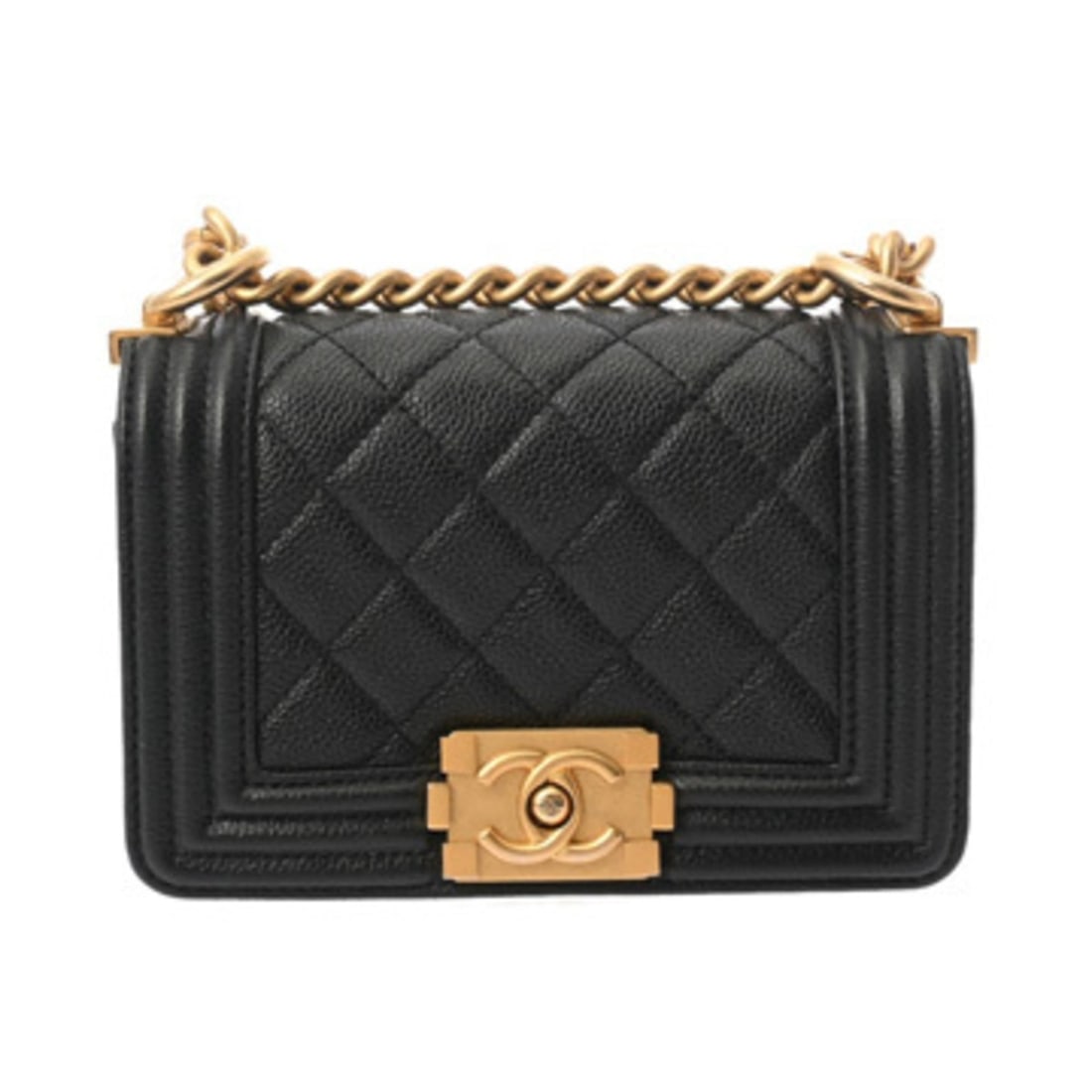 CHANEL Boy Chanel Chain Shoulder Bag 15cm Black A67364 Women's Caviar Skin A Rank Used Ginzo: --- Catalog ---Category: SizeSize (HxWxD): 10cm x 15cm x 6.5cm / 3.93'' x 5.9'' x 2.55''Strap Length: 15cm / 5.9''Category: DesignType: Shoulder bagColor: BlackGender: WomenMaterial: Grained Calfskin