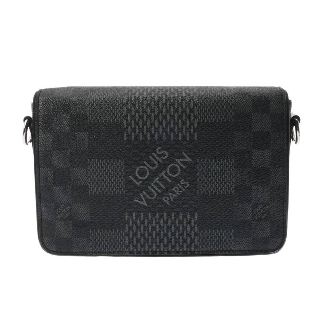 LOUIS VUITTON Damier Graphite Studio Messenger Bag, Black/Gray, N50013, Men's, Canvas Shoulder B: --- Catalog ---Category: SizeSize (HxWxD): 15.5cm x 23cm x 5.5cm / 6.1'' x 9.05'' x 2.16''Category: DesignType: Shoulder bagColor: Black, GrayGender: MenMaterial: Damier Graphite Category: