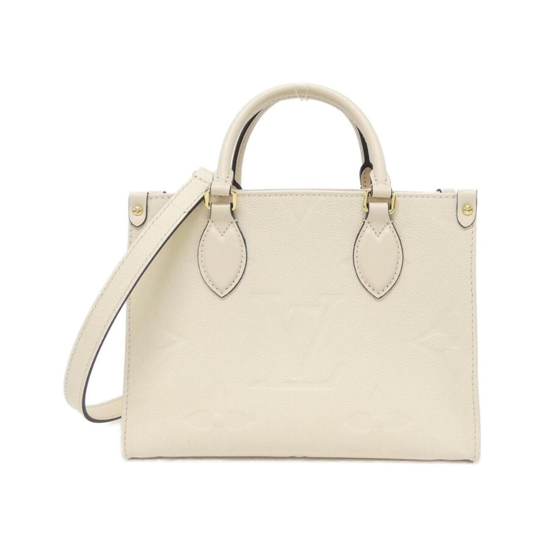 Louis Vuitton Monogram Empreinte OnTheGo PM M46569 Handbag: --- Catalog ---Category: SizeSize (HxWxD): 19cm x 25cm x 11cm / 7.48'' x 9.84'' x 4.33''Category: DesignType: HandbagColor: BeigeGender: WomenMaterial: Leather Leather/Fur Type: Calf leatherCategory: