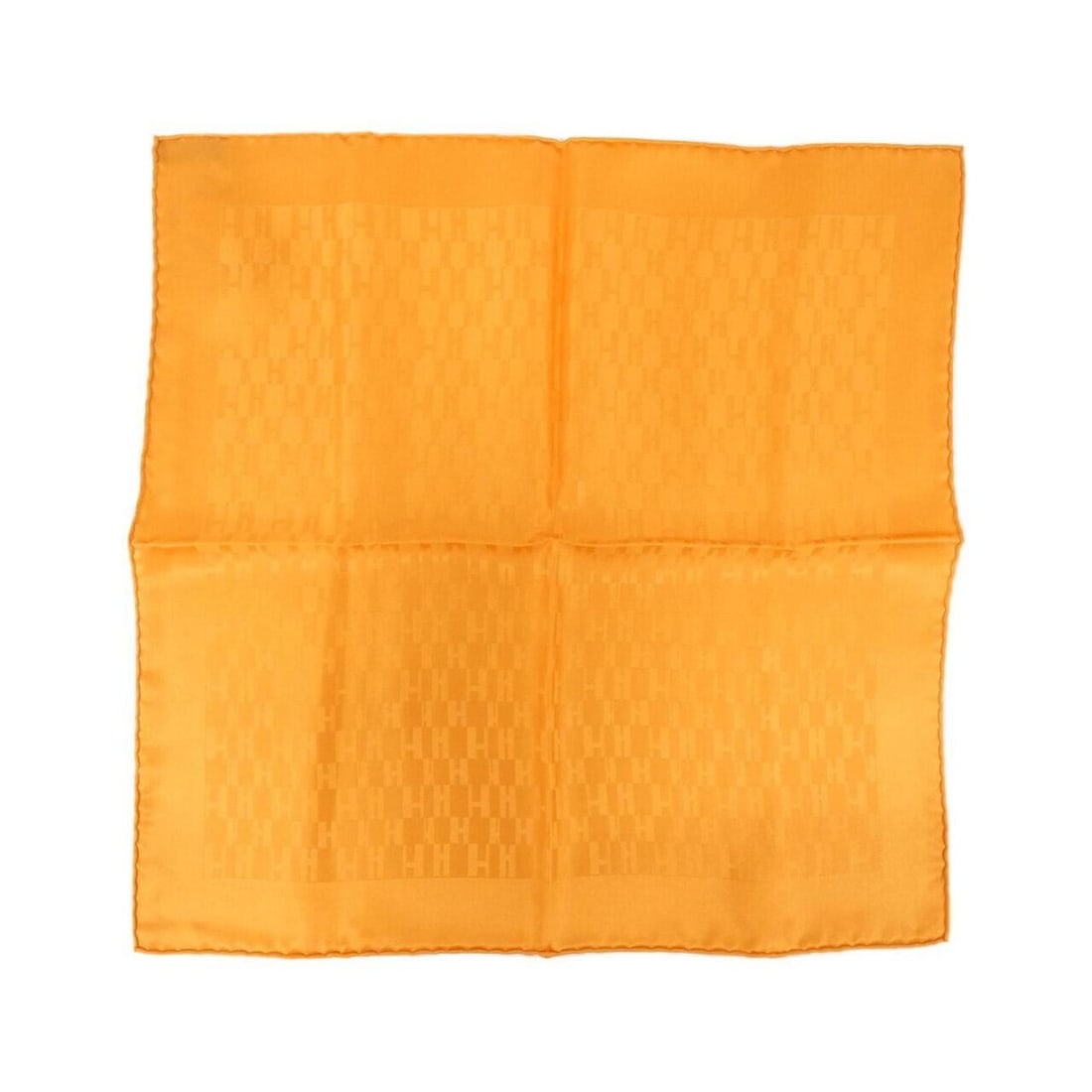 Hermes Grand H 050575T Pocket Square: --- Catalog ---Category: SizeSize (LxW): 42cm x 42cm / 16.53'' x 16.53''Category: DesignType: Pocket squareColor: OrangeGender: WomenMaterial: Silk Category: GeneralMPN: 050575TBrand: Hermes--- Item L
