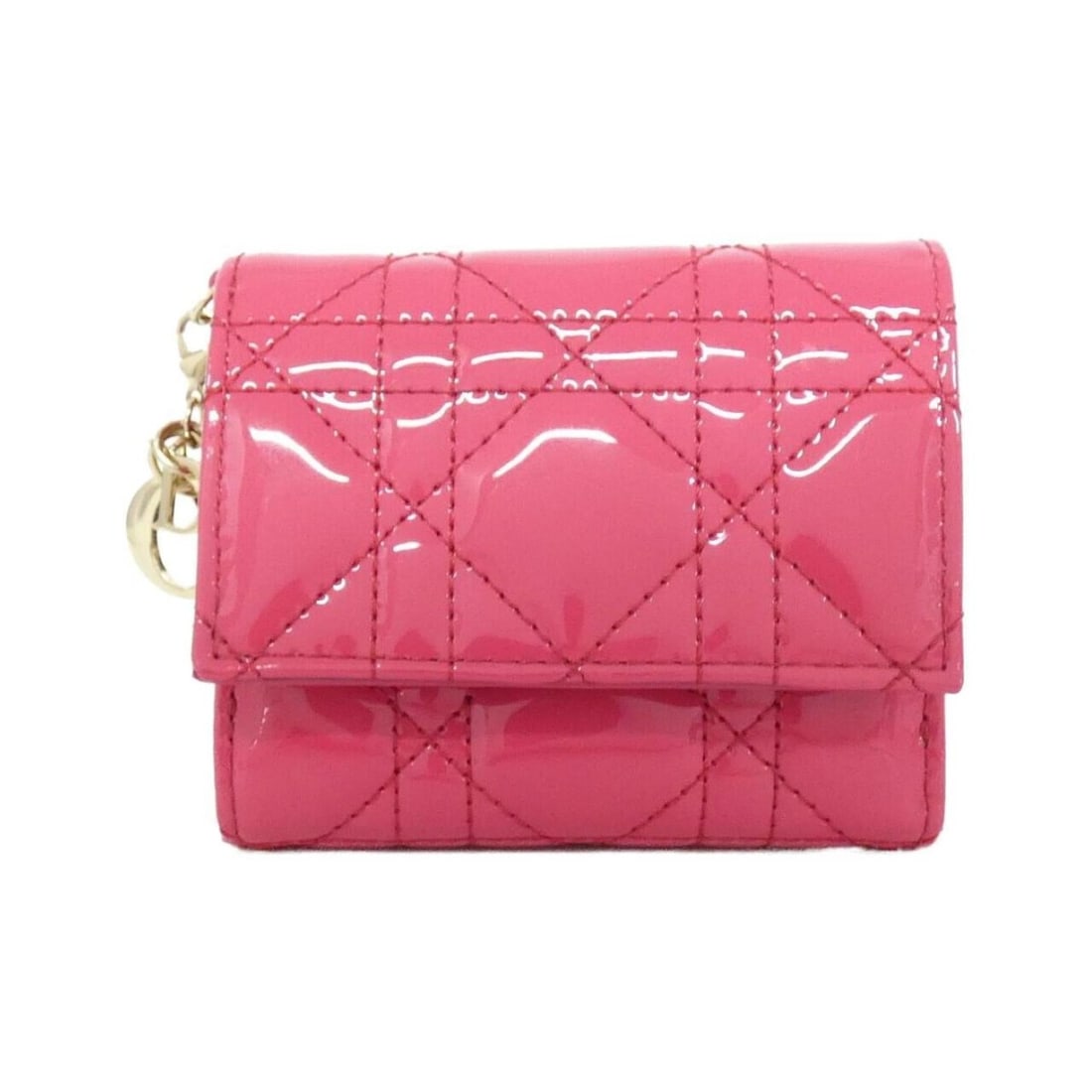 Christian Dior Lady Lotus Wallet S0181OVRB: --- Catalog ---Category: SizeSize (HxWxD): 8.5cm x 10cm x 2cm / 3.34'' x 3.93'' x 0.78''Category: DesignType: Middle wallet (tri-fold)Color: PinkGender: WomenMaterial: Leather Leather/Fur Type:
