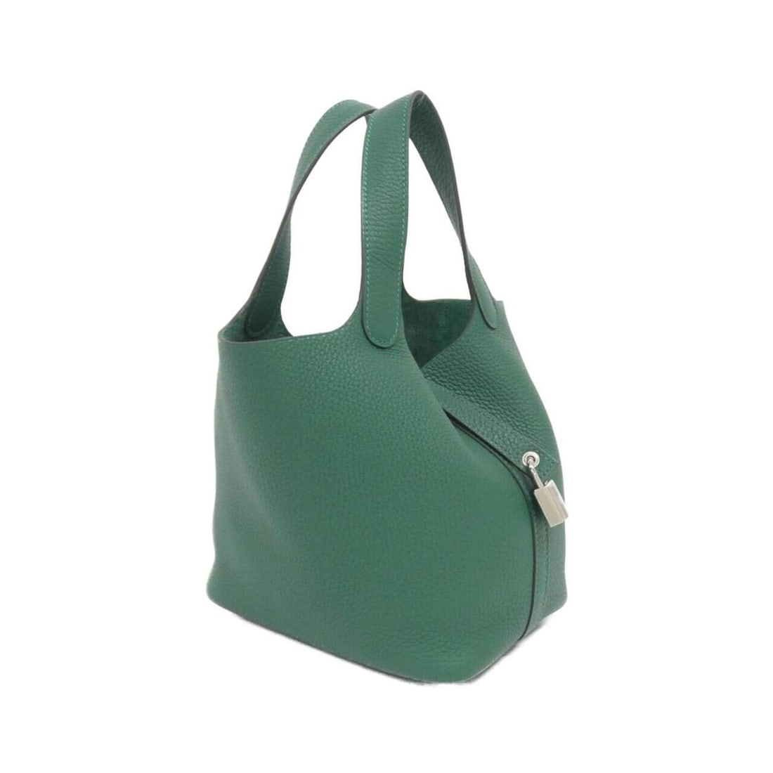 Hermes Picotin Lock PM 056289CK Handbag: --- Catalog ---Category: SizeSize (HxWxD): 19cm x 18cm x 13.5cm / 7.48'' x 7.08'' x 5.31''Category: DesignType: HandbagColor: VertGender: WomenMaterial: Taurillon clemence leather Category: